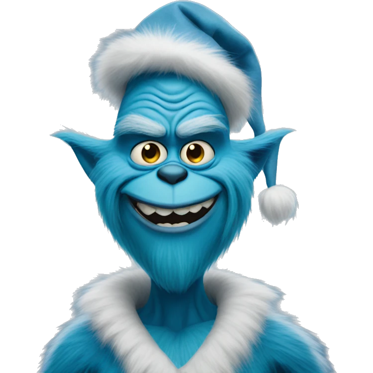 Blue grinch emoji