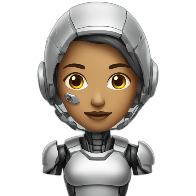 female cyborg emoji