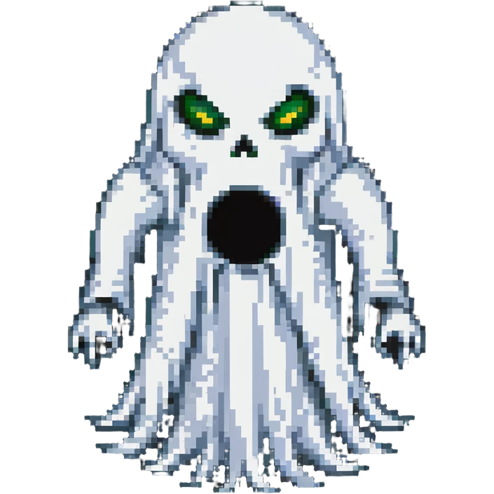 frightening ghost with scary face emoji