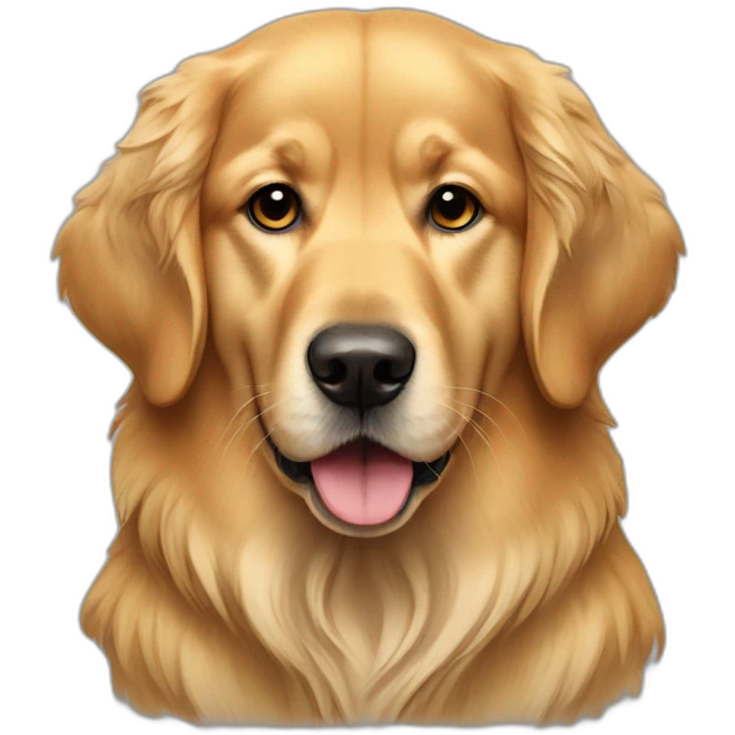 Bedouin golden retriever wearing a Shesh emoji