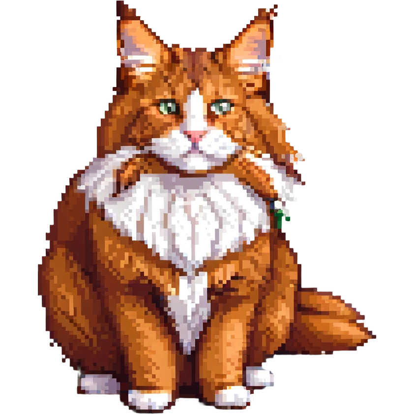 A red Maine Coon cat emoji