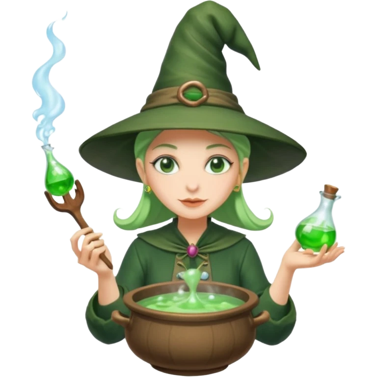green witch cooking potion emoji