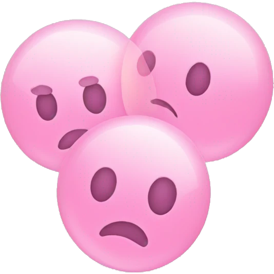pastel pink three bubbles emoji