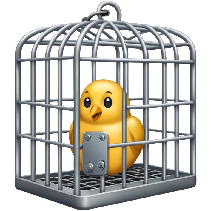 iPhone locked in cage emoji