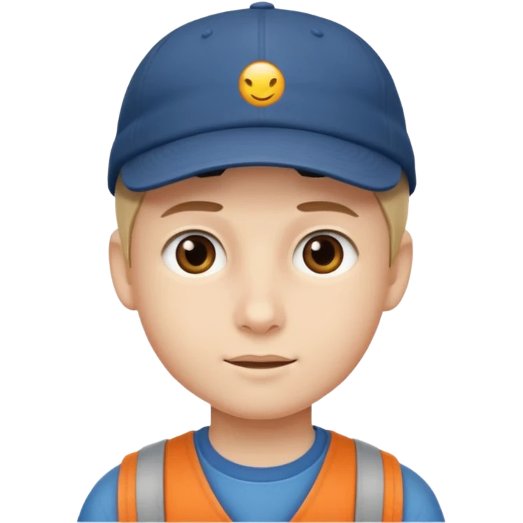 Faça um menino de boné emoji