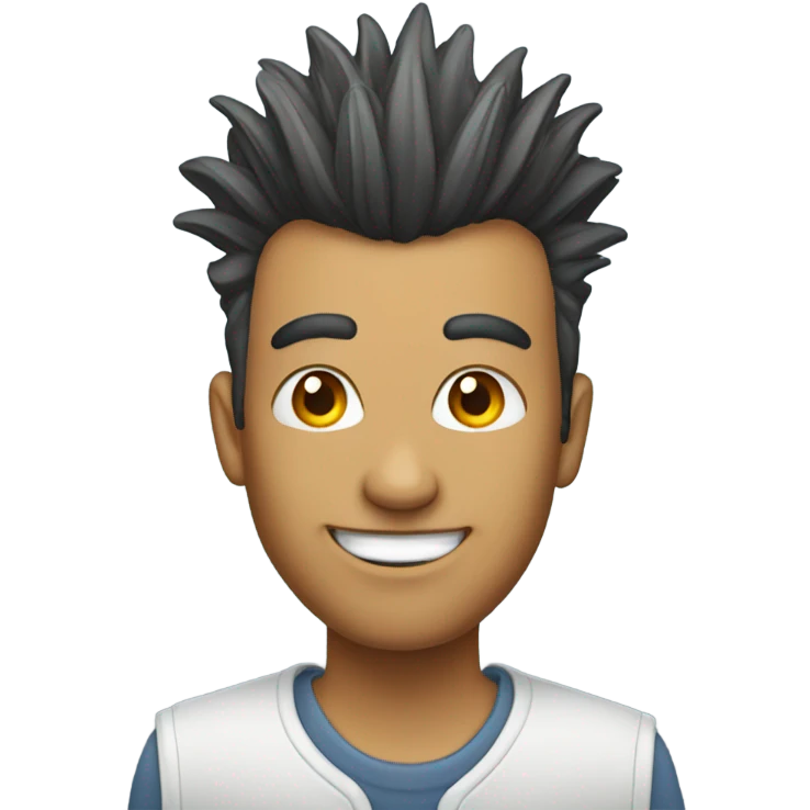 smiling portrait of a man with a Mohawk  emoji