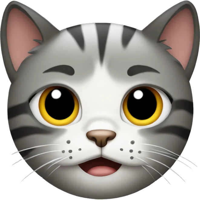 Anxious cat emoji