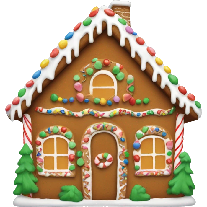 Gingerbread house emoji