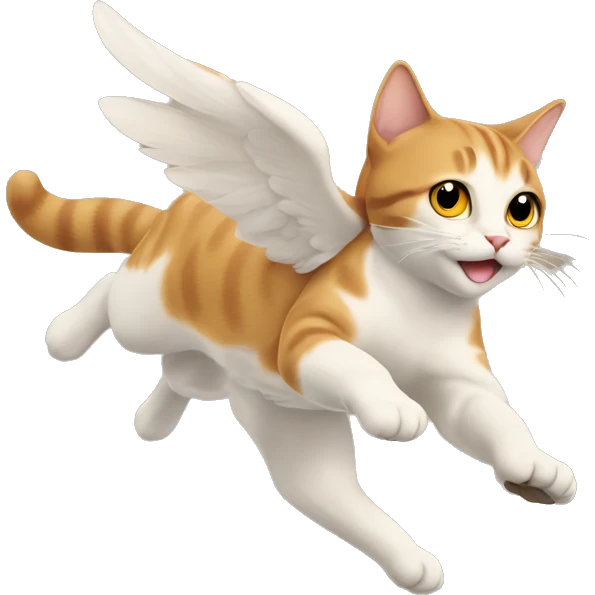 Cat flying emoji