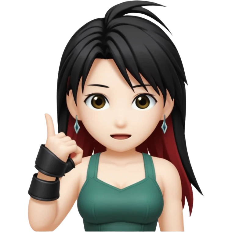 j'aimerai des emotes en lien avec tifa de final fantasy 7 en mode fantaisie mignon qui est joyeux  emoji