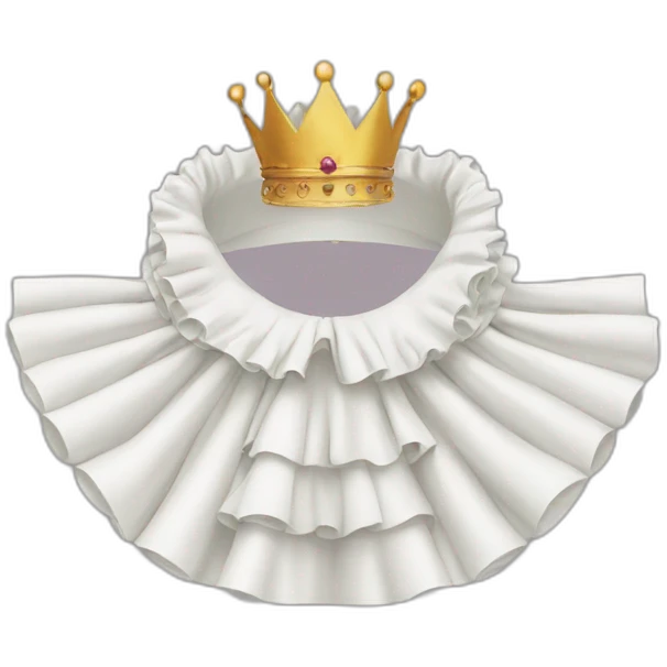 queen ruffle collar emoji
