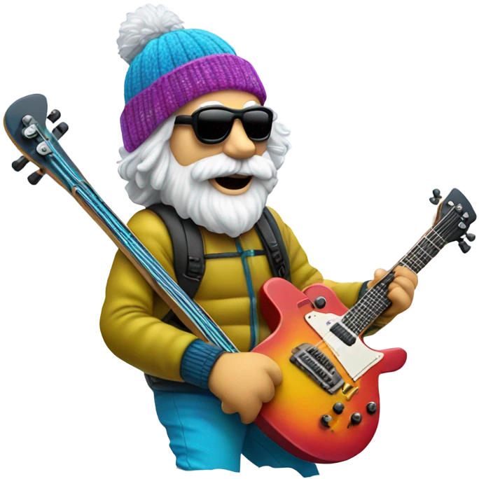Jerry Garcia skiing  emoji