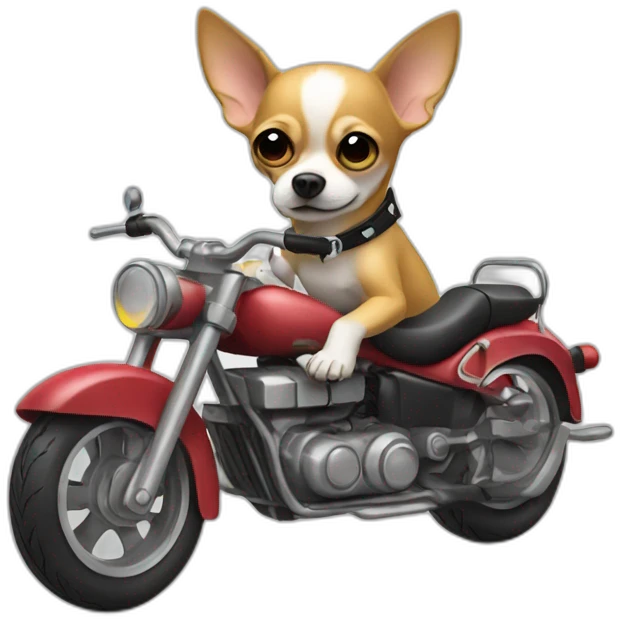 chihuahua on motorbike emoji