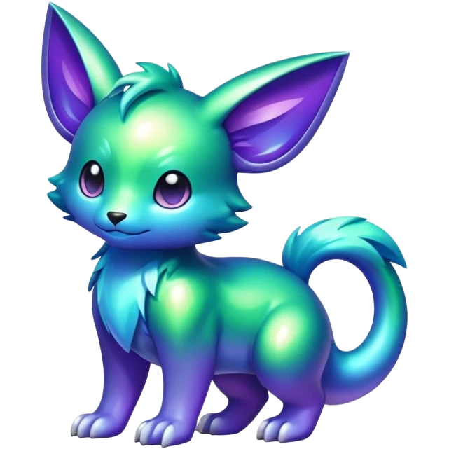 Shiny epic green blue and purple animal-fakemon emoji