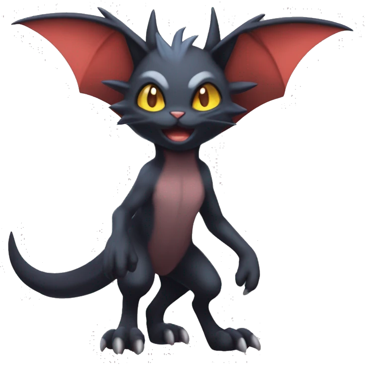  Kawaii Edgy Cool Beautiful Noivern-Nargacuga-Litten-Bat-Cat full body emoji