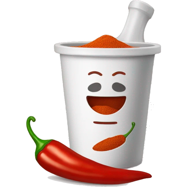 Chilli powder with cup emoji