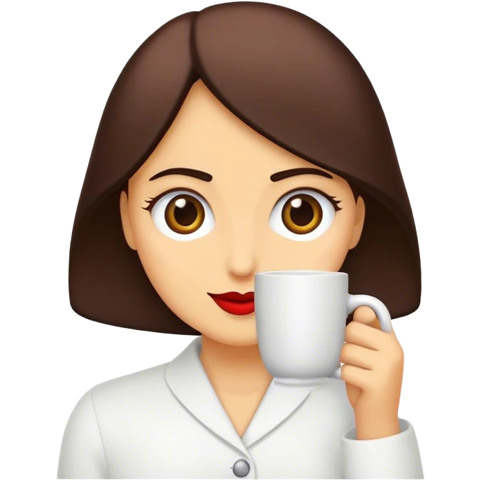 esmer kahverengi gözlü bir kadın emoji