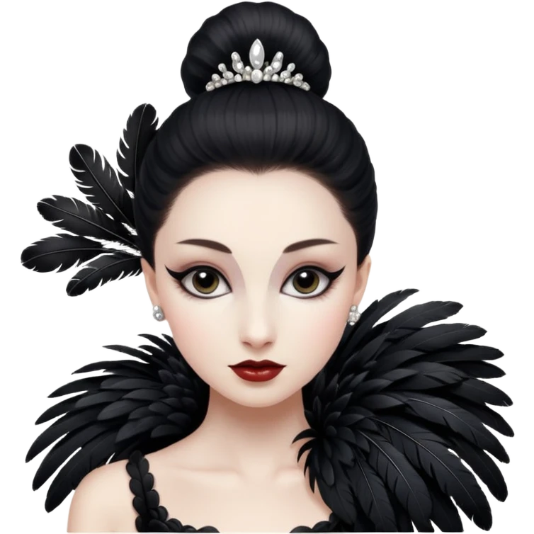 Black swan girl emoji