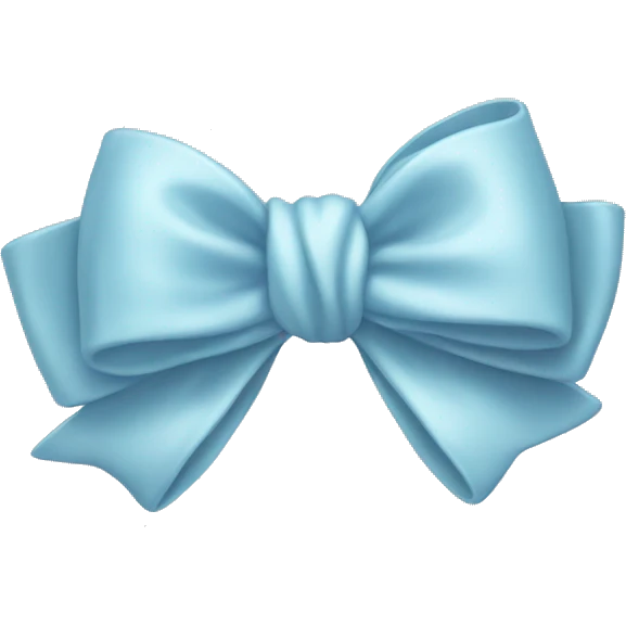 baby blue bow pastel emoji