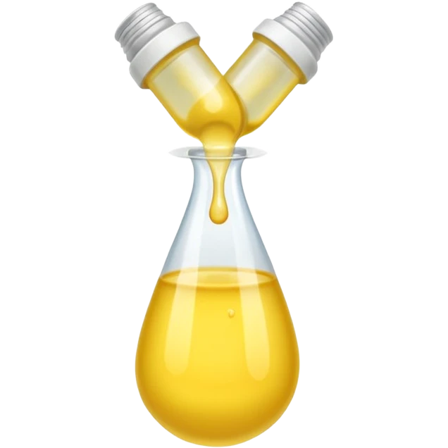 Light yellowish liquid flows into a urine condom, no smiley face emoji