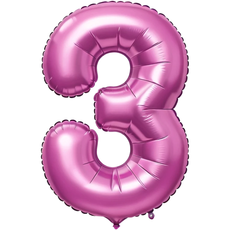Pink foil balloon in the shape of a number six emoji