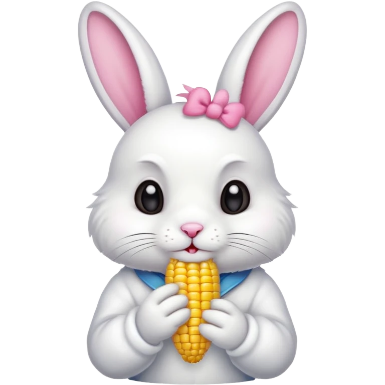 rabbit eating corn emoji
