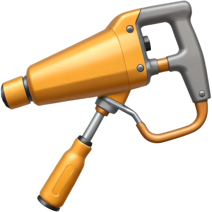 Pneumatic hammer swinging and dust particles emoji