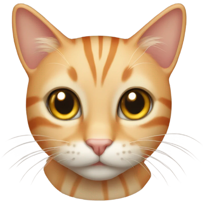 light orange stripped cat  emoji