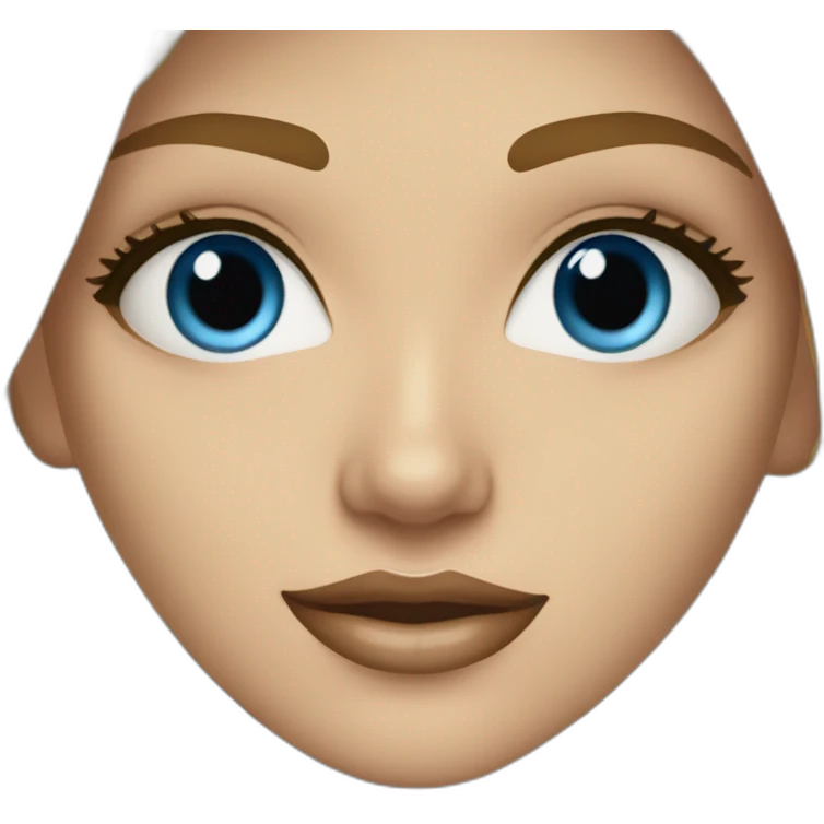 Mujer rubia guapa ojos azules moderna media melena emoji