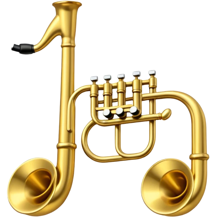 drei musiknoten in goldfarben, kein notenschlüssel. emoji