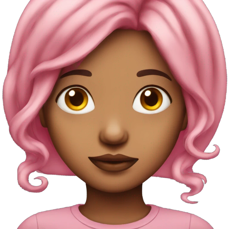 Pink hair girl with nose piercings  emoji