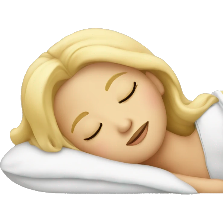Blonde girl sleeping  emoji