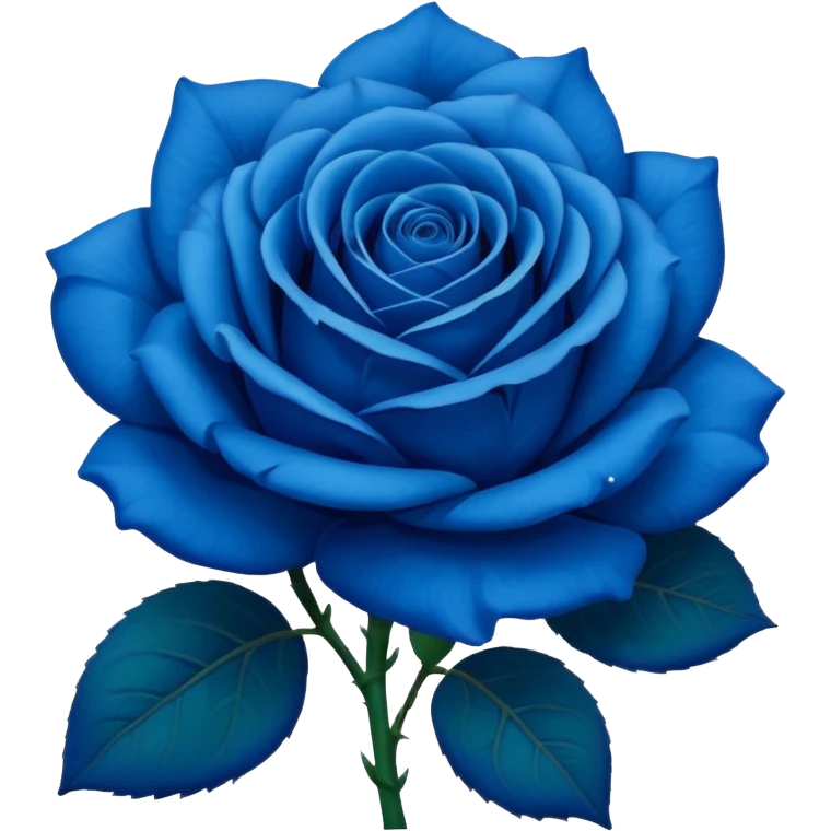 blue rose with eyes and smile no face emoji