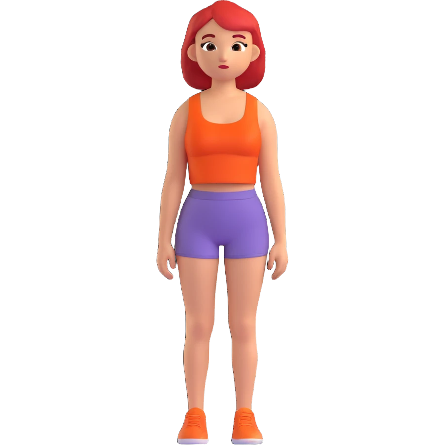 red orange crop top emoji