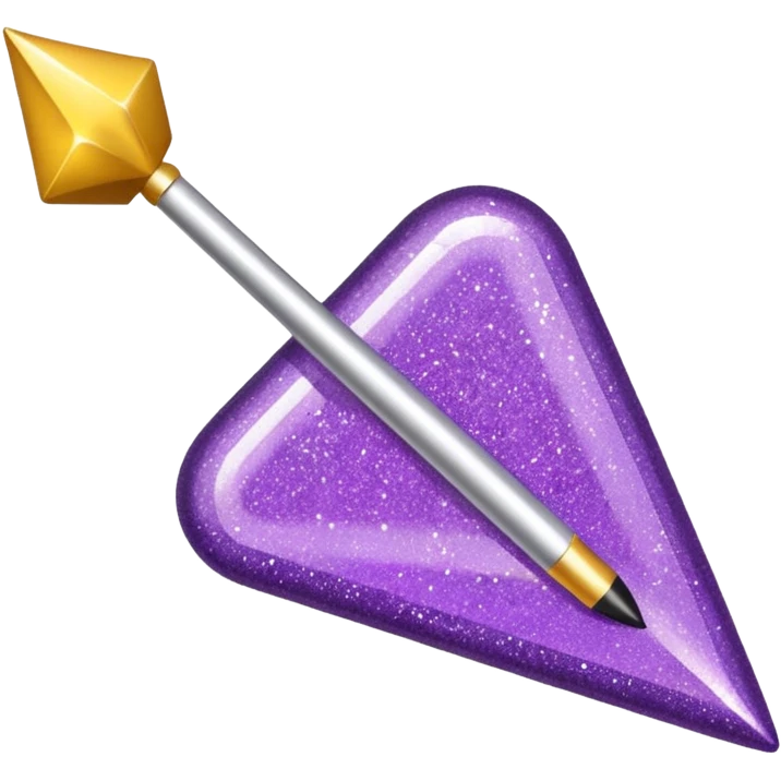 flecha para direita com glitter e roxa > emoji