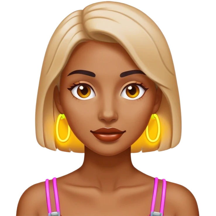 Neon sinboard lady emoji