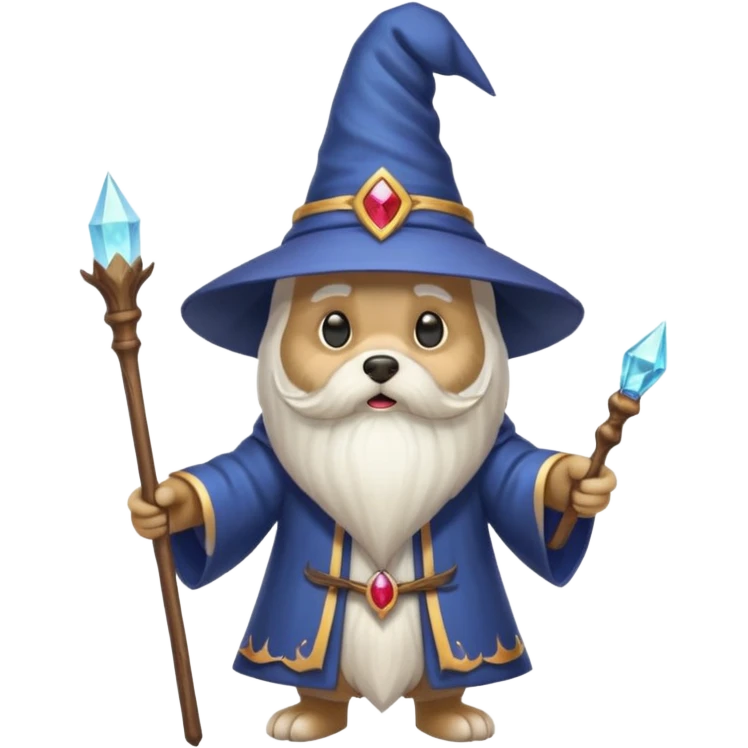 Dog wizard emoji