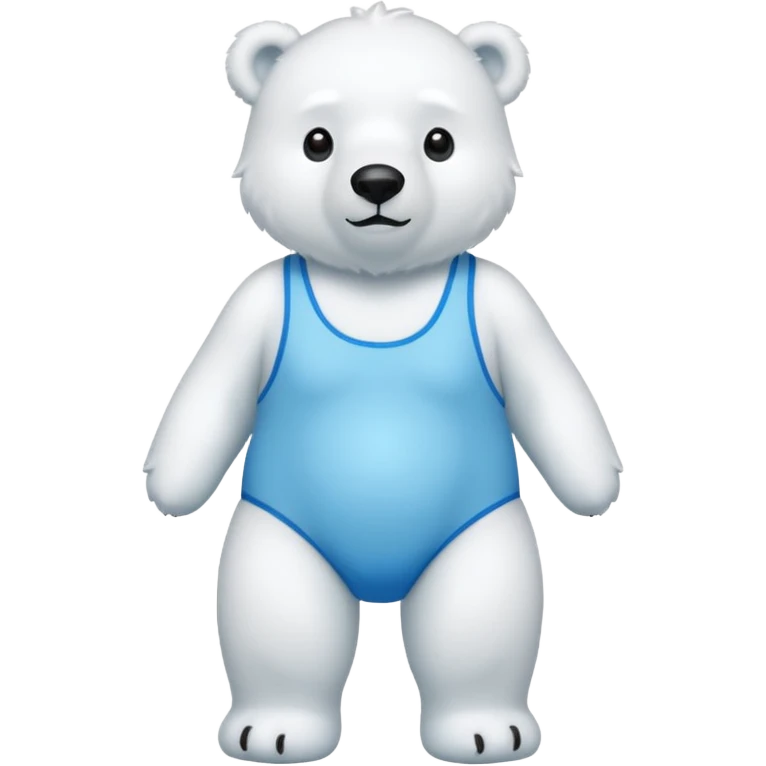 Polar bear in a swim suit emoji
