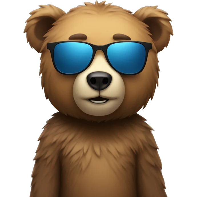 bear with sunglasses  emoji