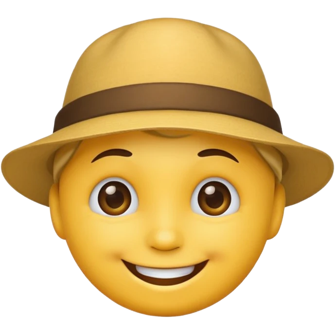 Şapkalı gülenyüz emoji