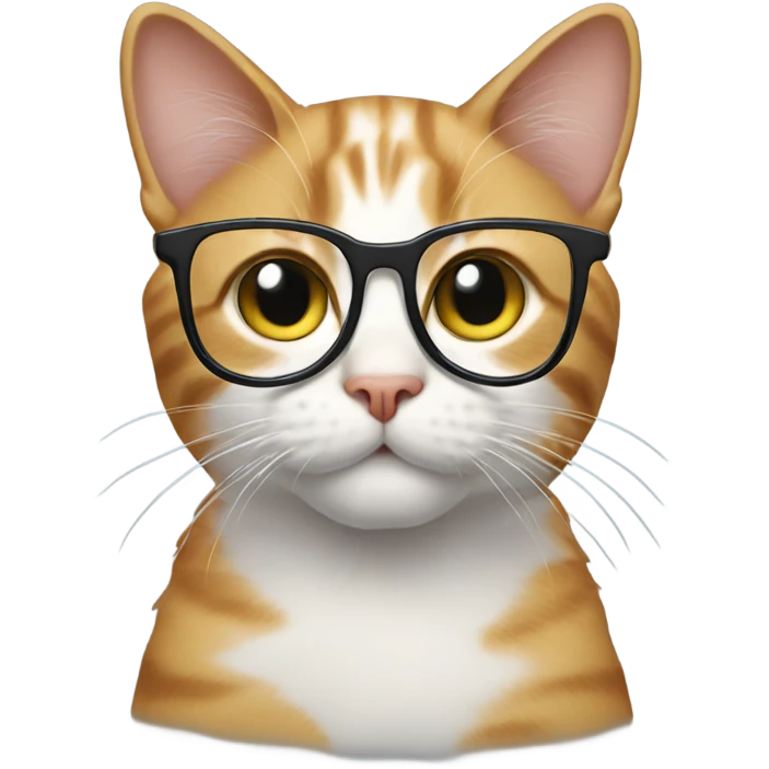 Cat wearing glasses  emoji