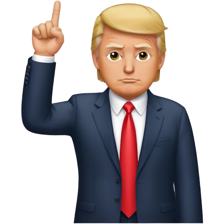 Trump putting the middle finger up  emoji