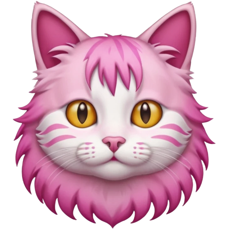 pink haired cat emoji