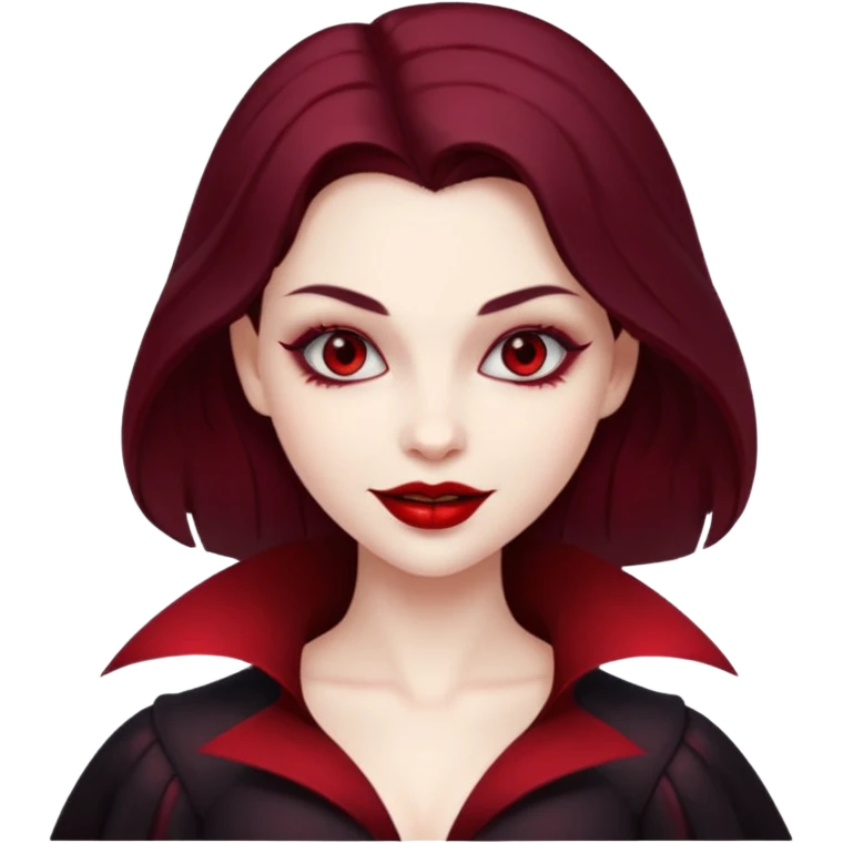 Girl vampire with a seductive smile emoji