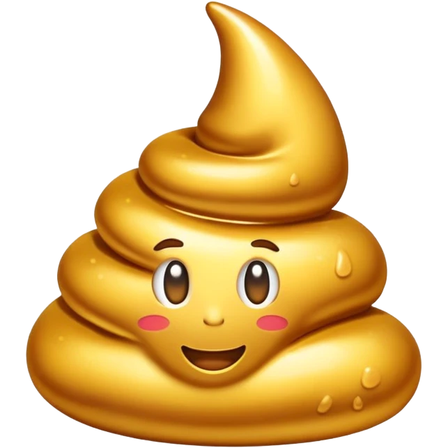 golden poop swirl emoji