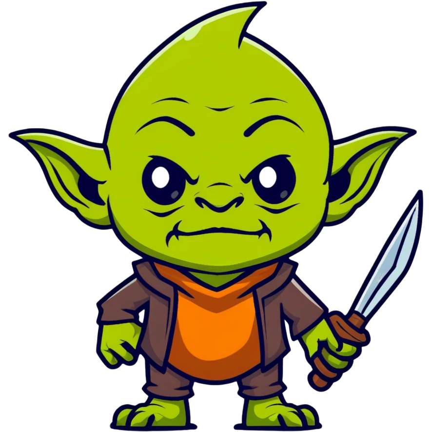 Steven Miller as a goblin cartoon sticker emoji