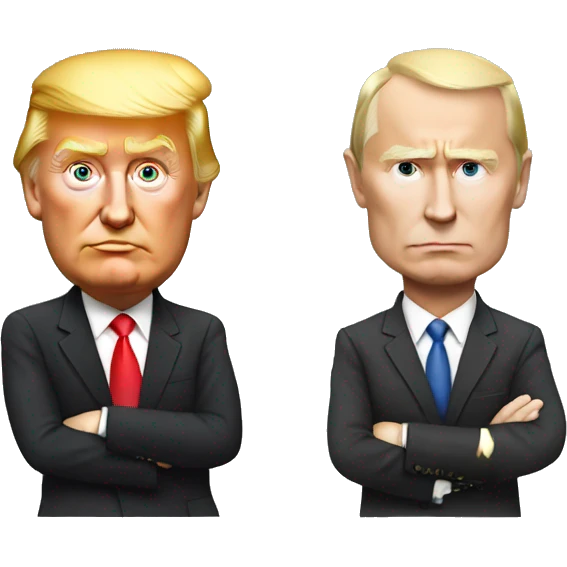 Donald Trump versus  Putin emoji