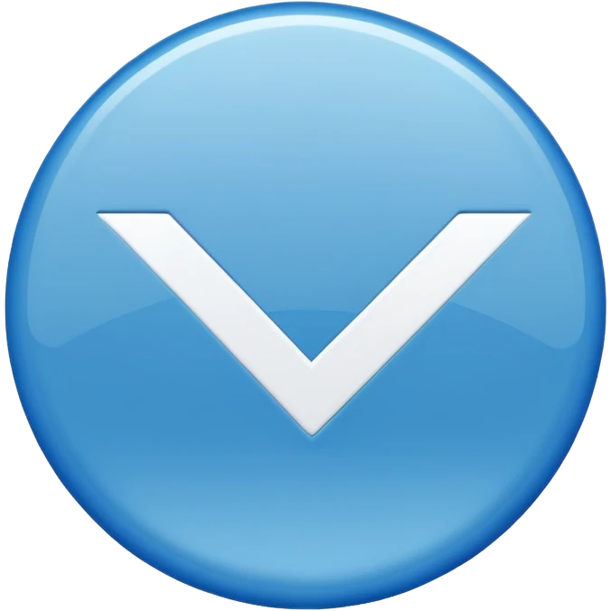 Give me a blue color round shape right emoji like verification tick emoji
