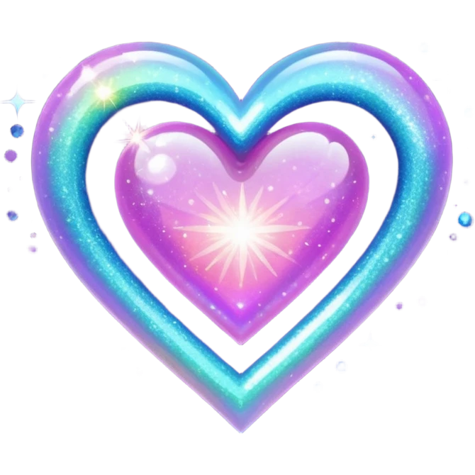 glitter heart  emoji