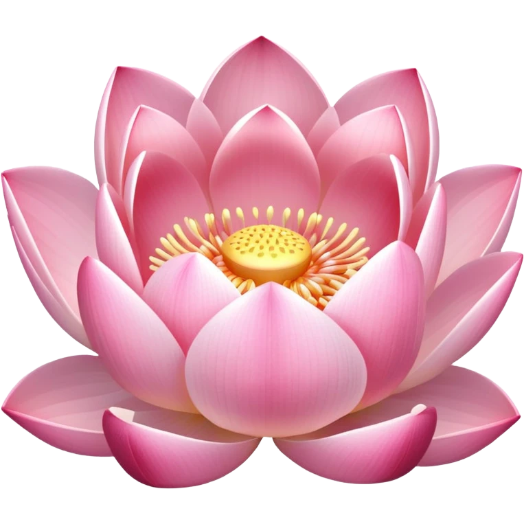 Soft pink lotus flower with a gentle inner glow emoji